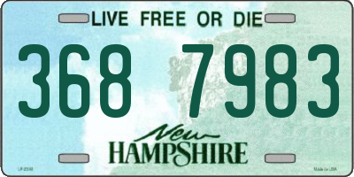 NH license plate 3687983