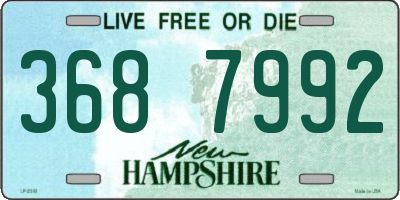 NH license plate 3687992