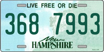 NH license plate 3687993
