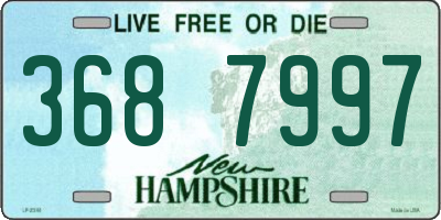NH license plate 3687997