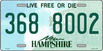 NH license plate 3688002