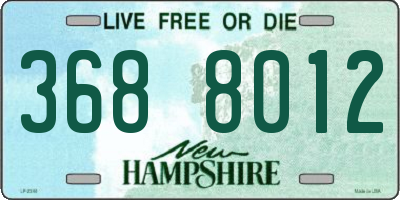 NH license plate 3688012
