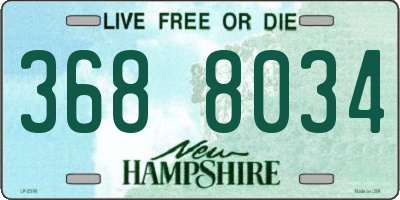 NH license plate 3688034