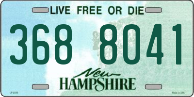 NH license plate 3688041