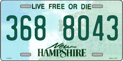 NH license plate 3688043