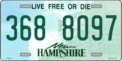 NH license plate 3688097