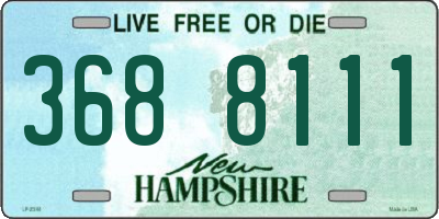 NH license plate 3688111
