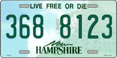 NH license plate 3688123