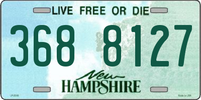NH license plate 3688127
