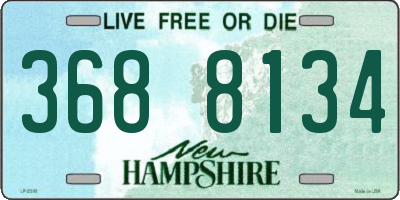 NH license plate 3688134