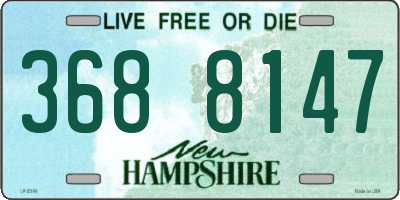 NH license plate 3688147
