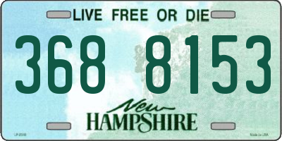 NH license plate 3688153