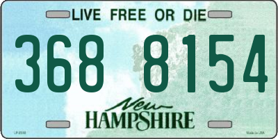 NH license plate 3688154