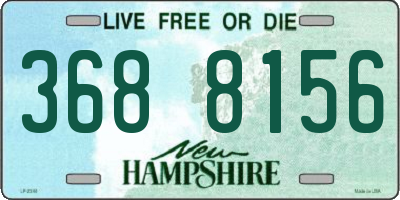 NH license plate 3688156