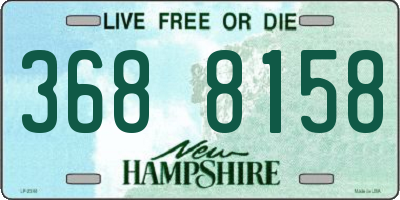 NH license plate 3688158