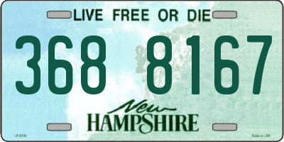 NH license plate 3688167