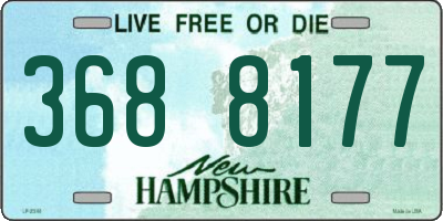 NH license plate 3688177