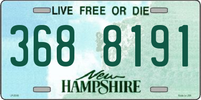 NH license plate 3688191