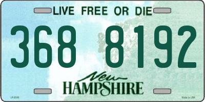 NH license plate 3688192