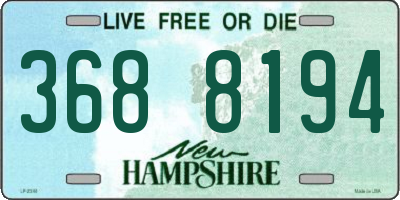 NH license plate 3688194