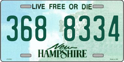NH license plate 3688334