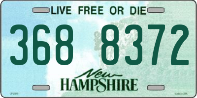 NH license plate 3688372