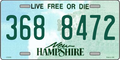 NH license plate 3688472