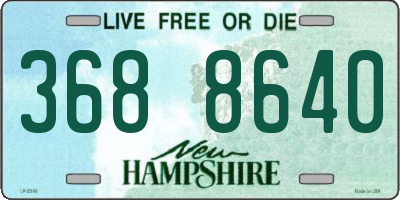 NH license plate 3688640