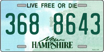 NH license plate 3688643