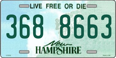 NH license plate 3688663
