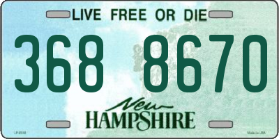 NH license plate 3688670
