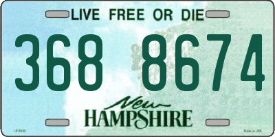 NH license plate 3688674