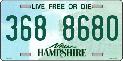 NH license plate 3688680