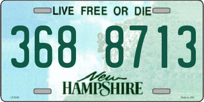 NH license plate 3688713