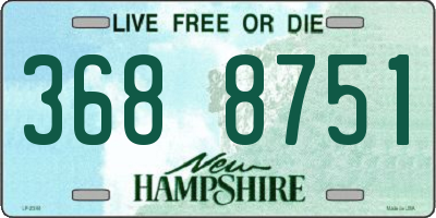 NH license plate 3688751