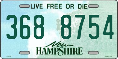 NH license plate 3688754