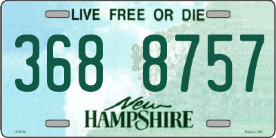 NH license plate 3688757