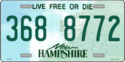 NH license plate 3688772