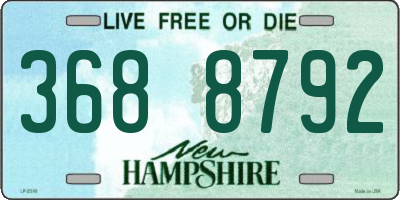 NH license plate 3688792