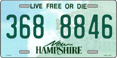 NH license plate 3688846
