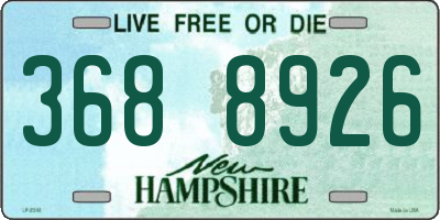 NH license plate 3688926