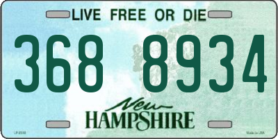 NH license plate 3688934