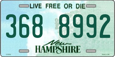 NH license plate 3688992
