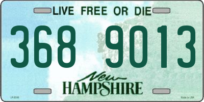 NH license plate 3689013