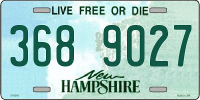 NH license plate 3689027