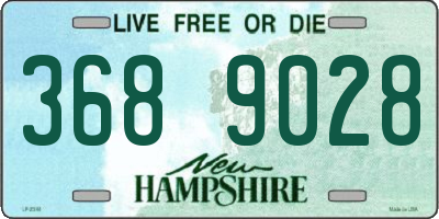 NH license plate 3689028