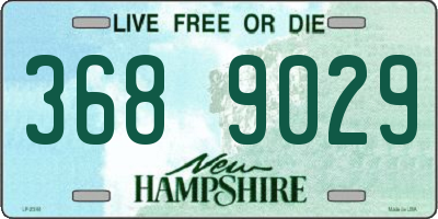 NH license plate 3689029