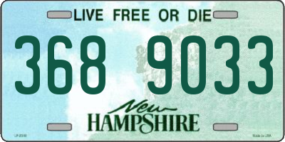 NH license plate 3689033
