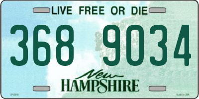 NH license plate 3689034