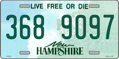 NH license plate 3689097